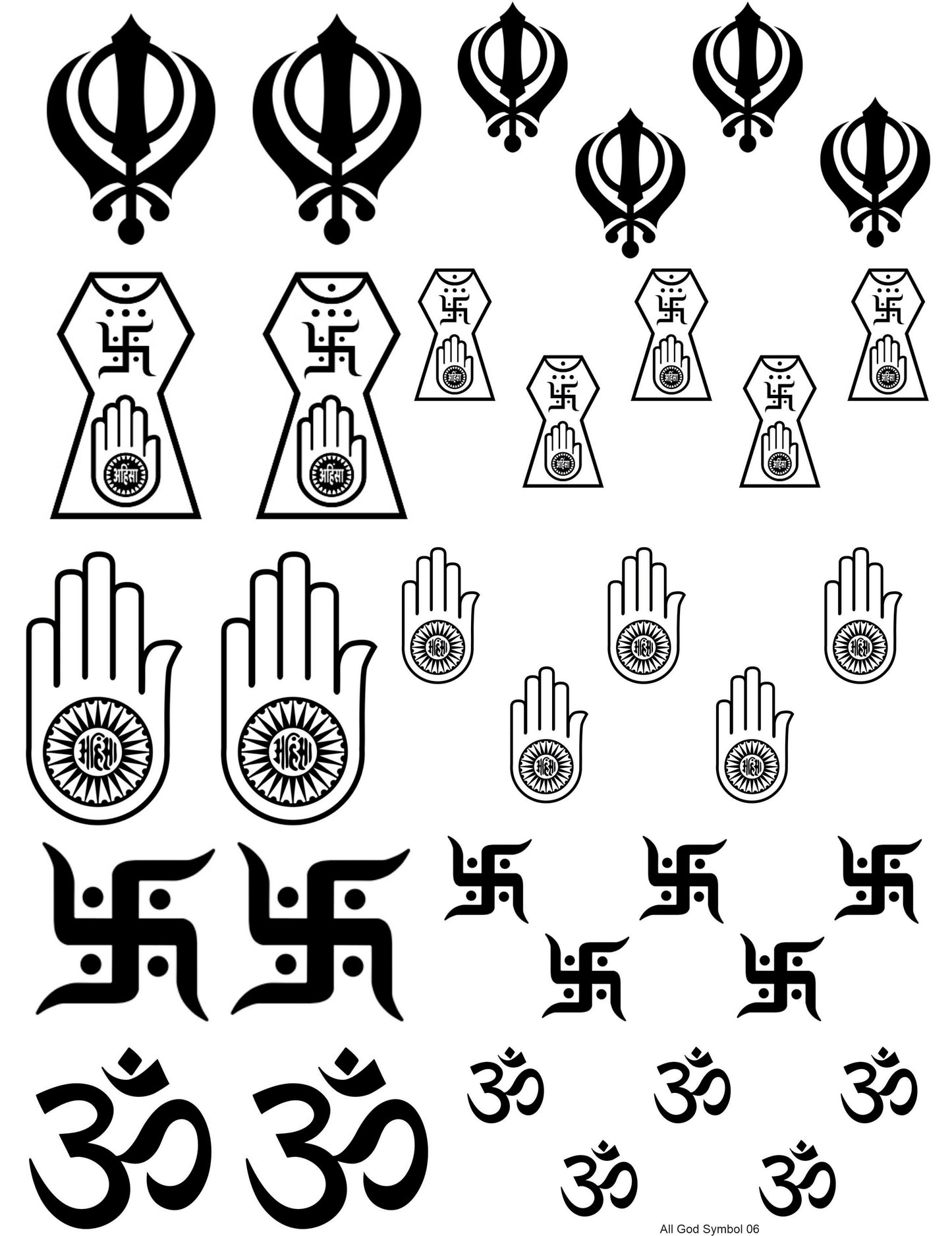 All God Symbols 06 A4 Size