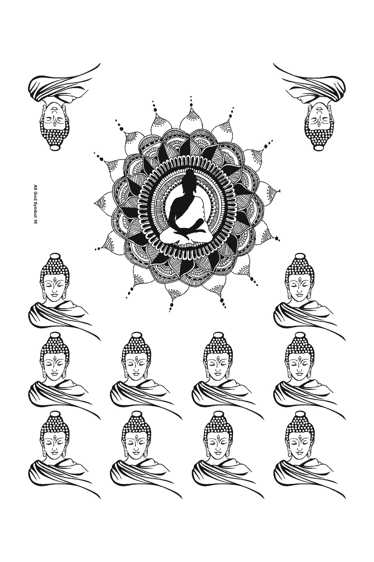 All God Symbols 18 A4 Size