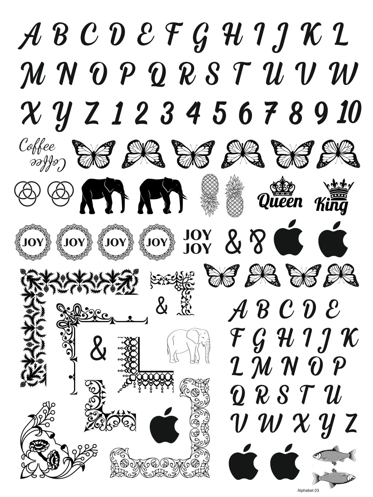 Alphabet 03 A4 Size