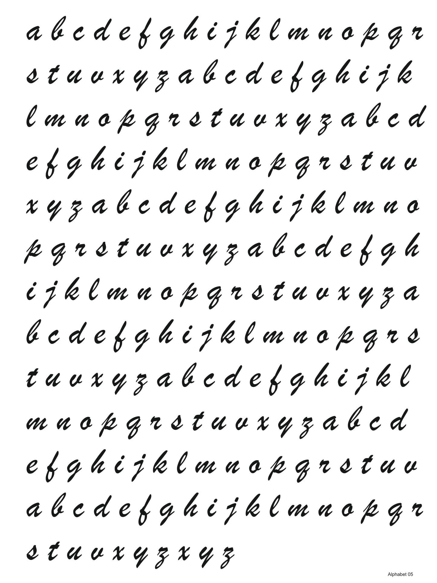 Alphabet 05 A4 Size