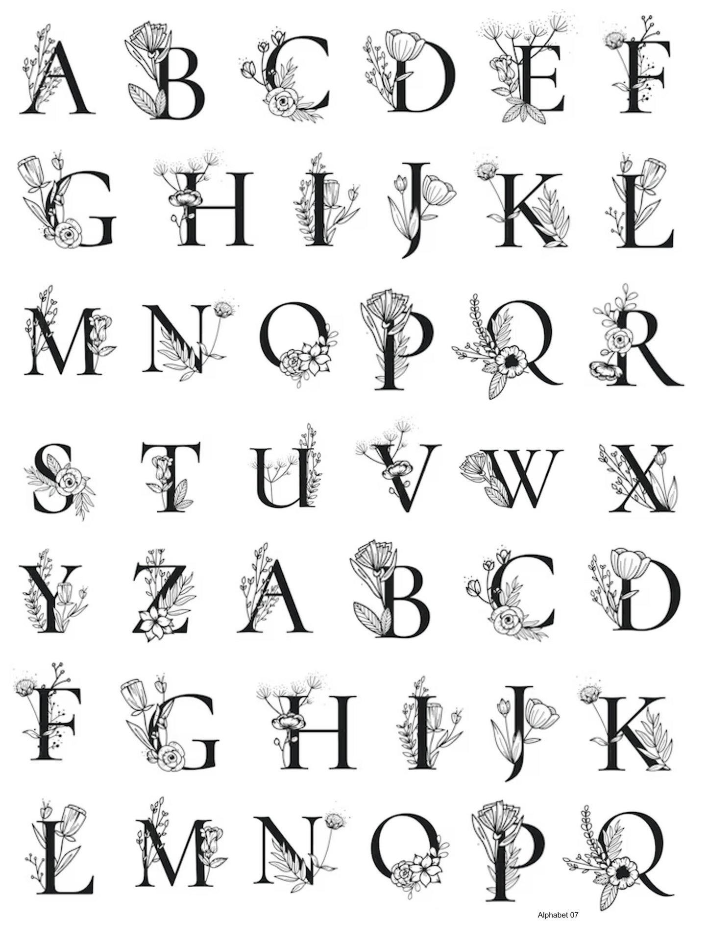 Alphabet 07 A5 Size