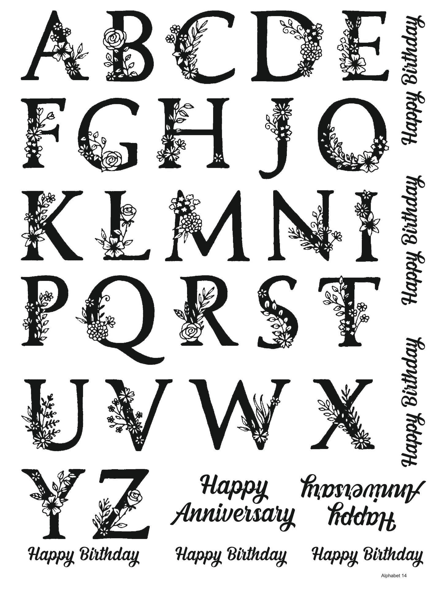 Alphabet 14 A4 Size