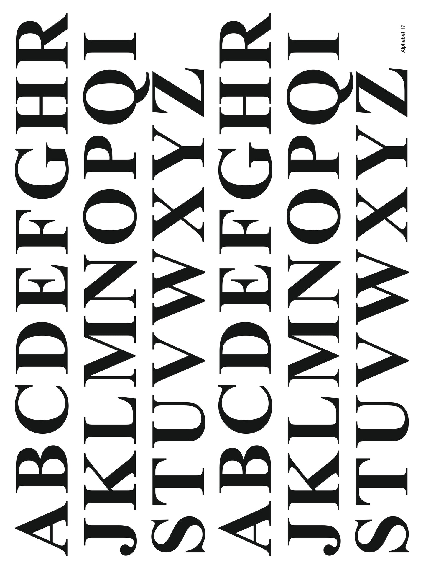 Alphabet 17 A4 Size