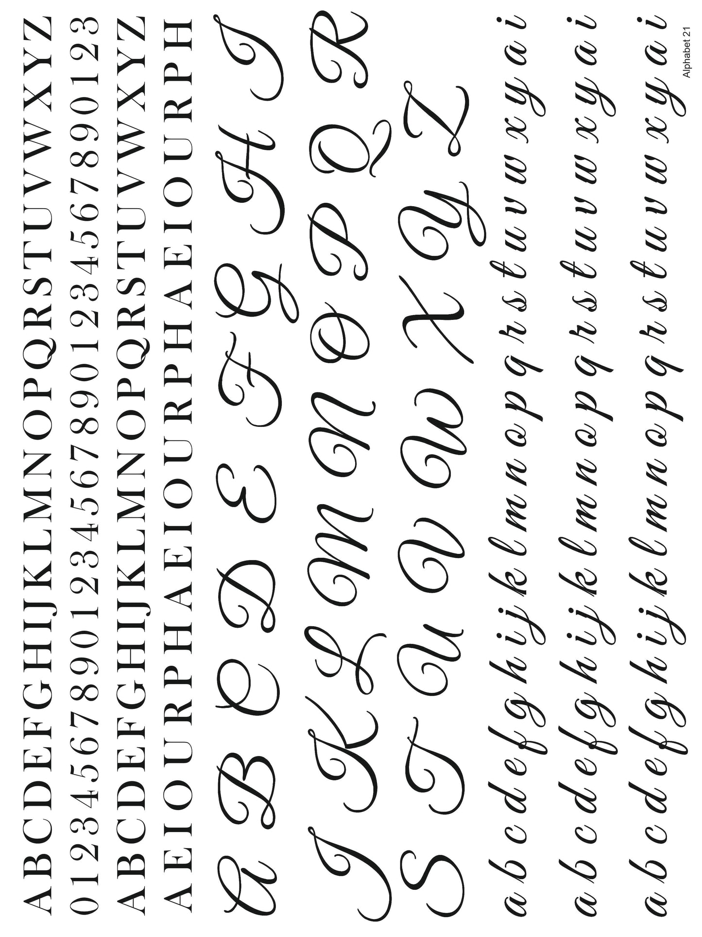 Alphabet 21 A4 Size