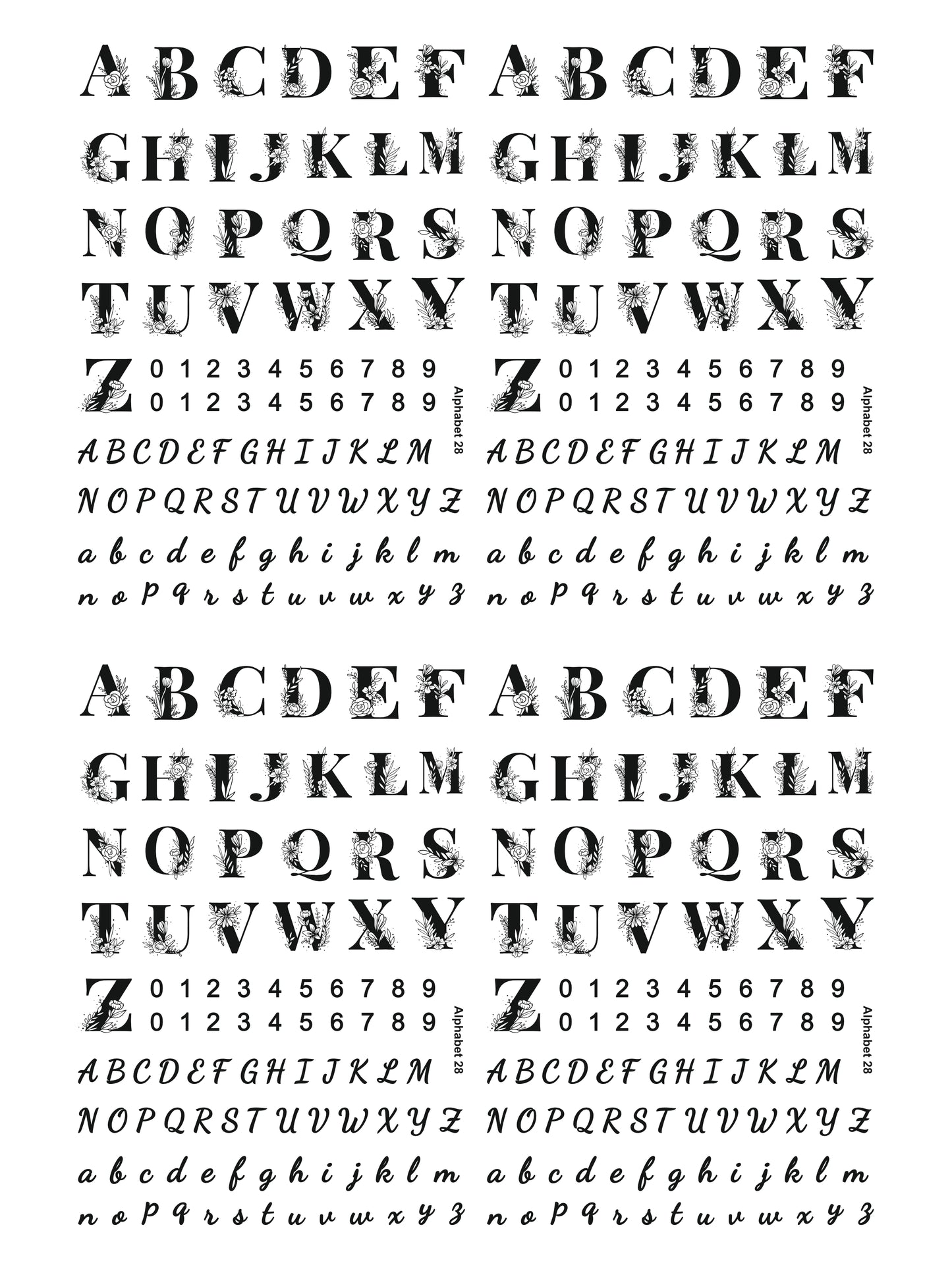 Alphabet 28 A4 Size
