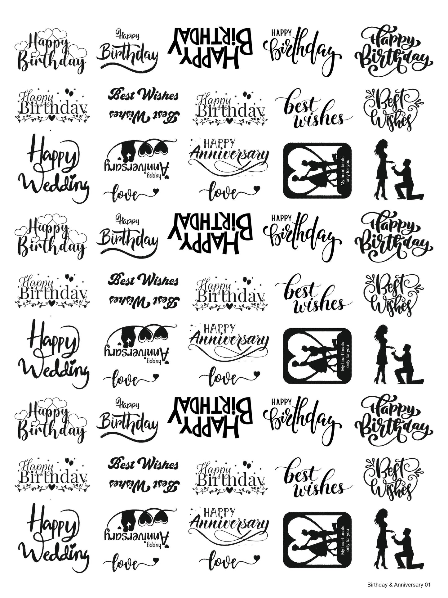 Birthday & Anniversary 01 A4 Size