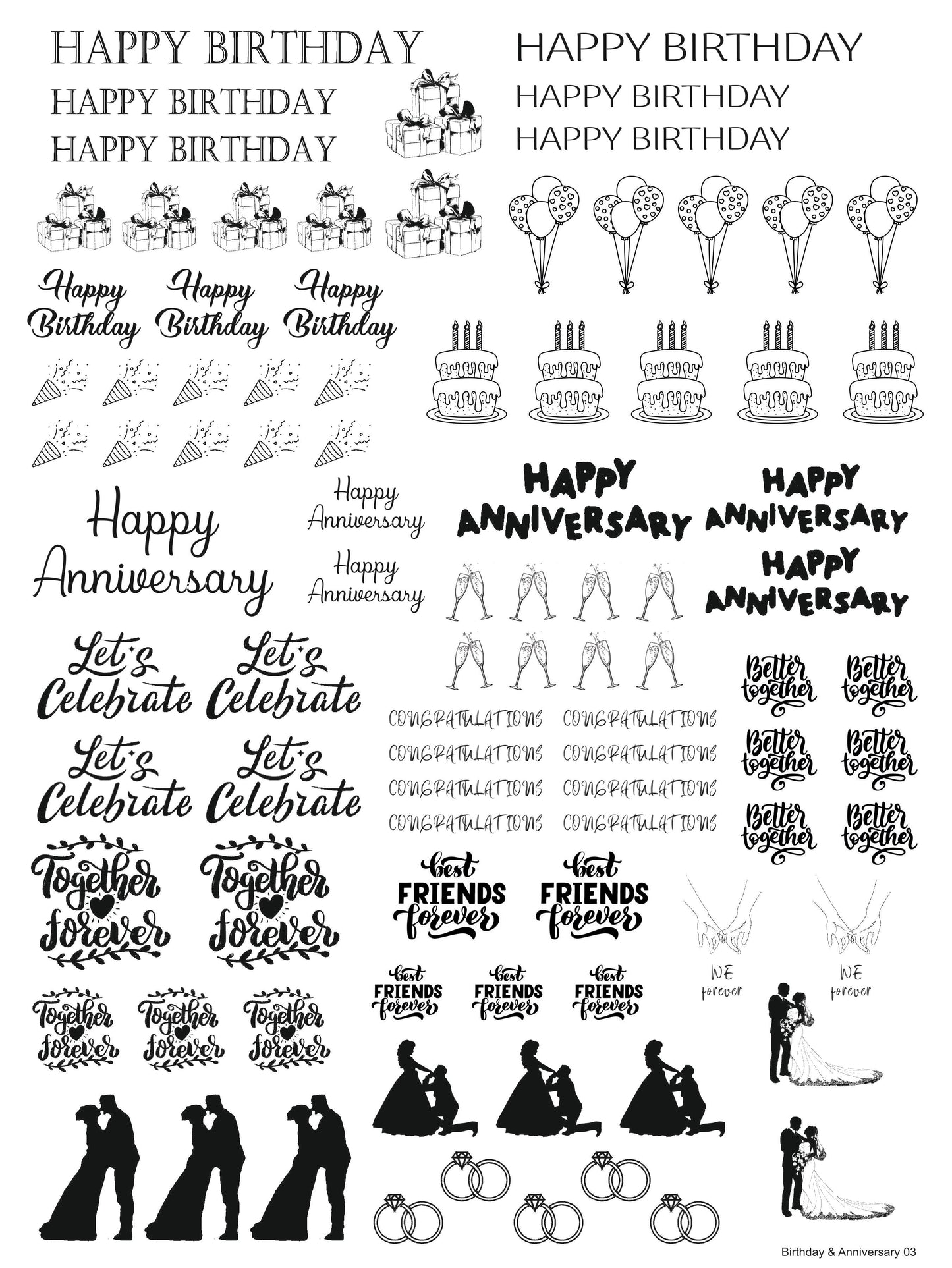 Birthday & Anniversary 03 A5 Size