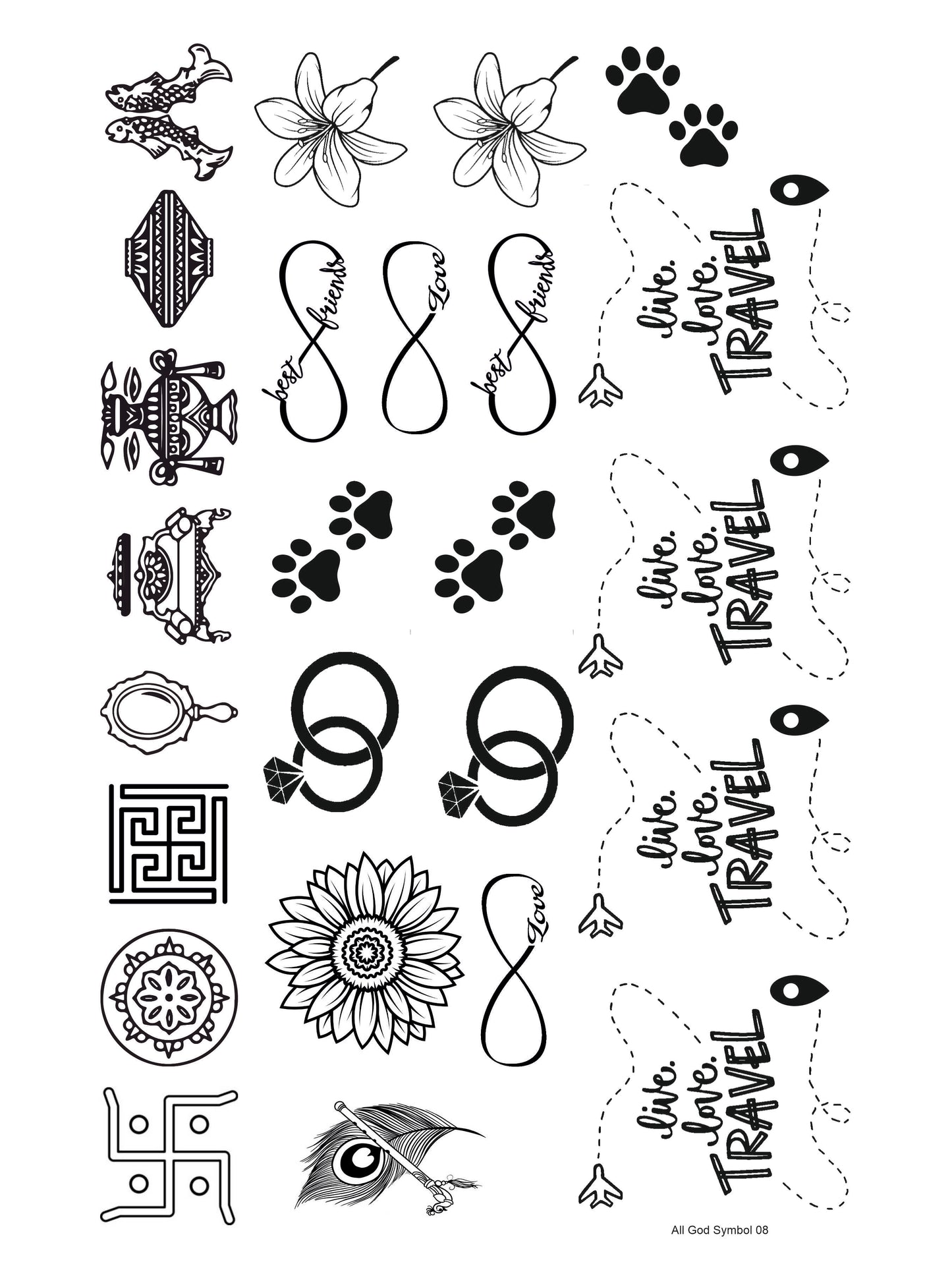 All God Symbols 08 A5 Size