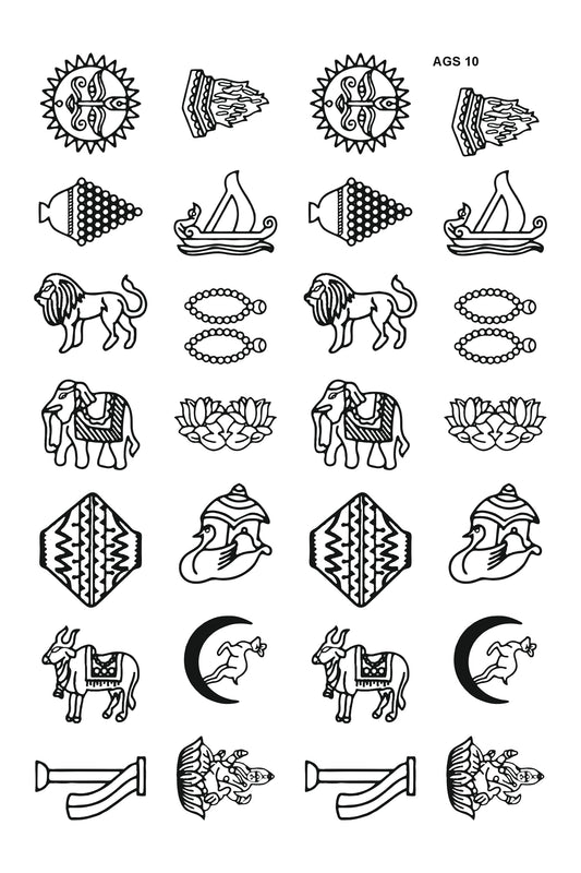 All God Symbols 10 A5 Size