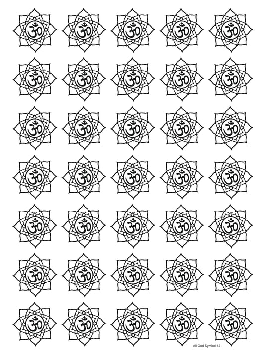 All God Symbols 12 A5 Size