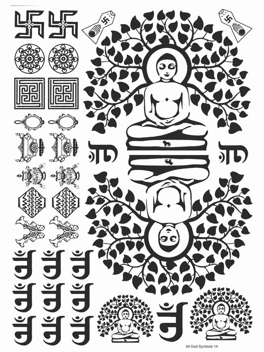 All God Symbols 14 A5 Size