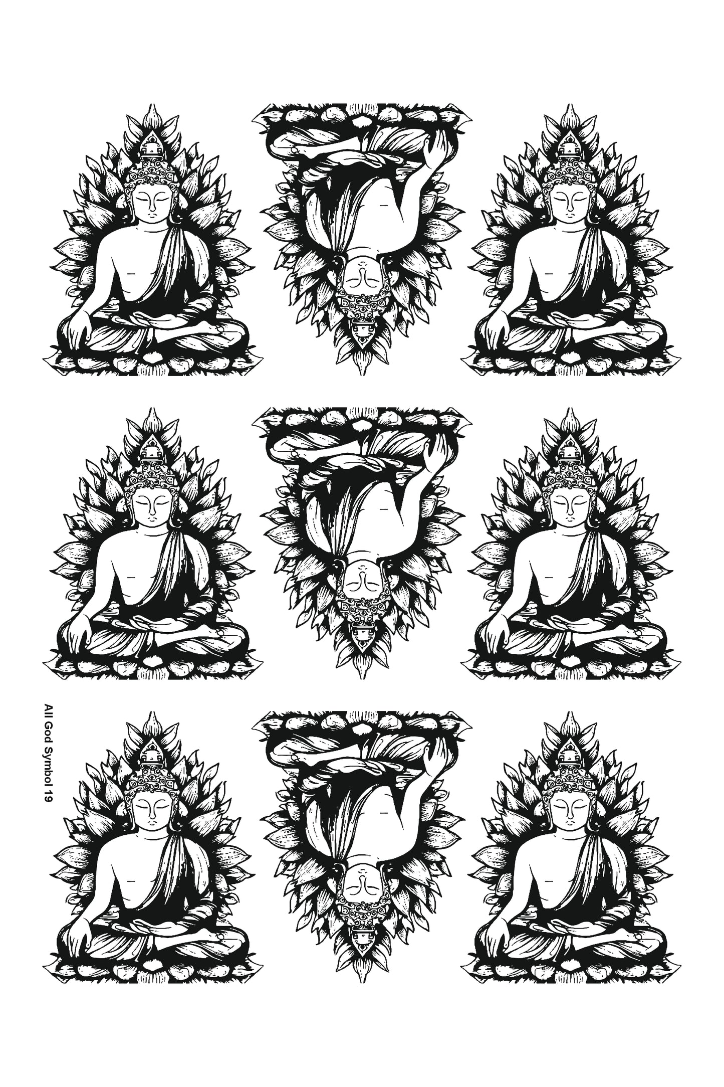 All God Symbols 19 A4 Size