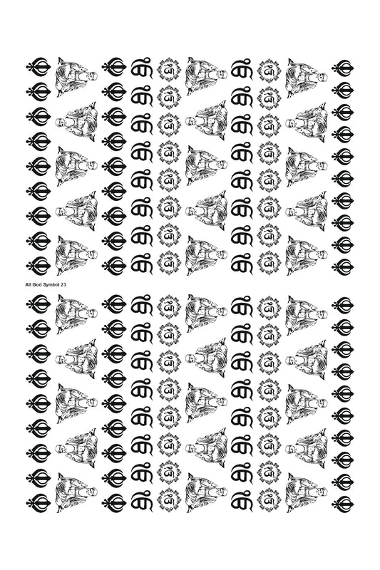 All God Symbols 23 A4 Size