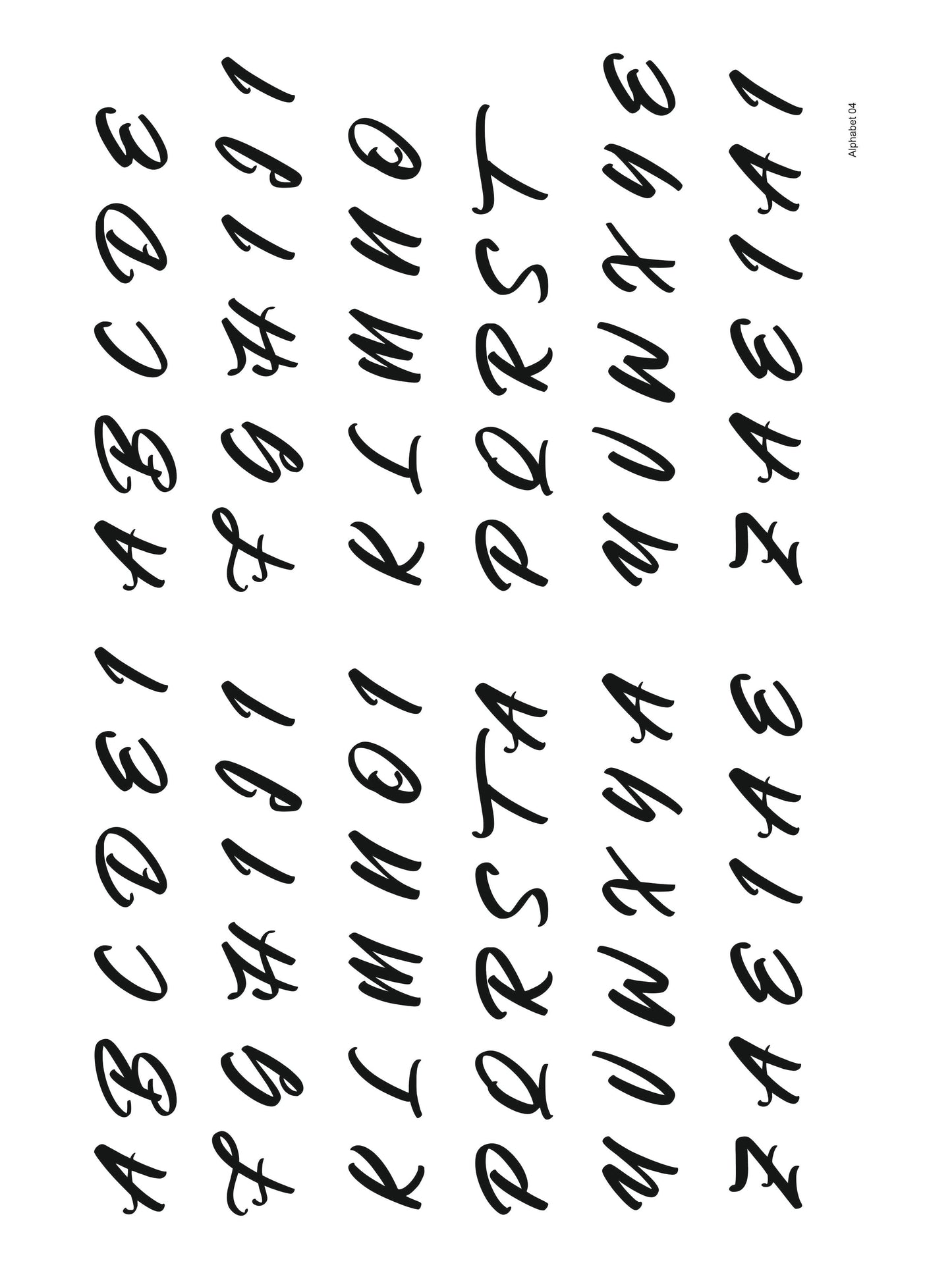 Alphabet 04 A4 Size