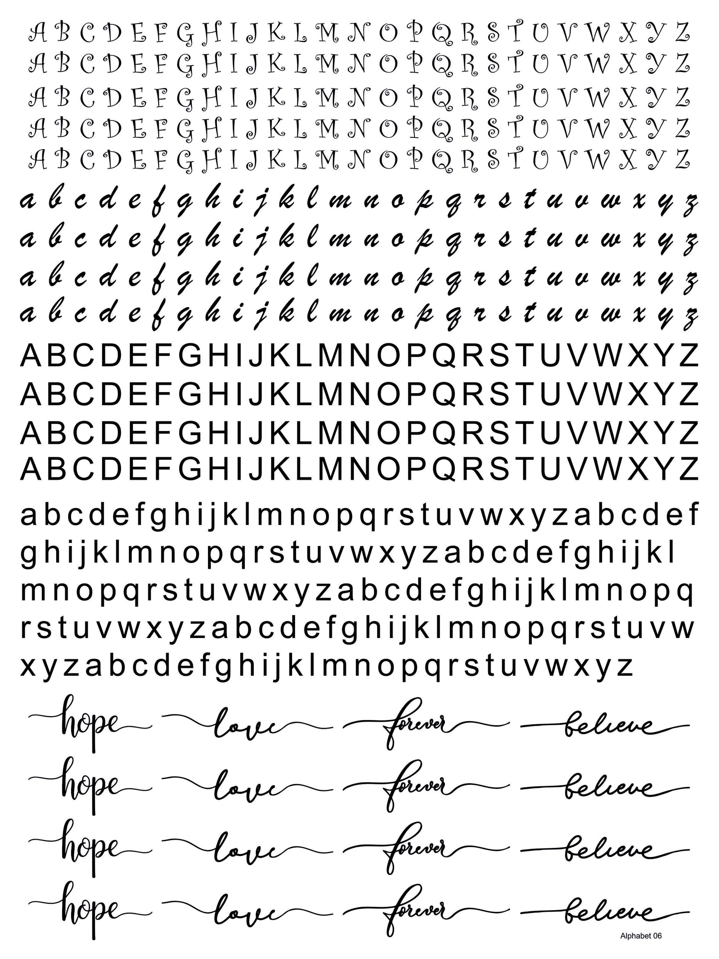 Alphabet 06 A4 Size