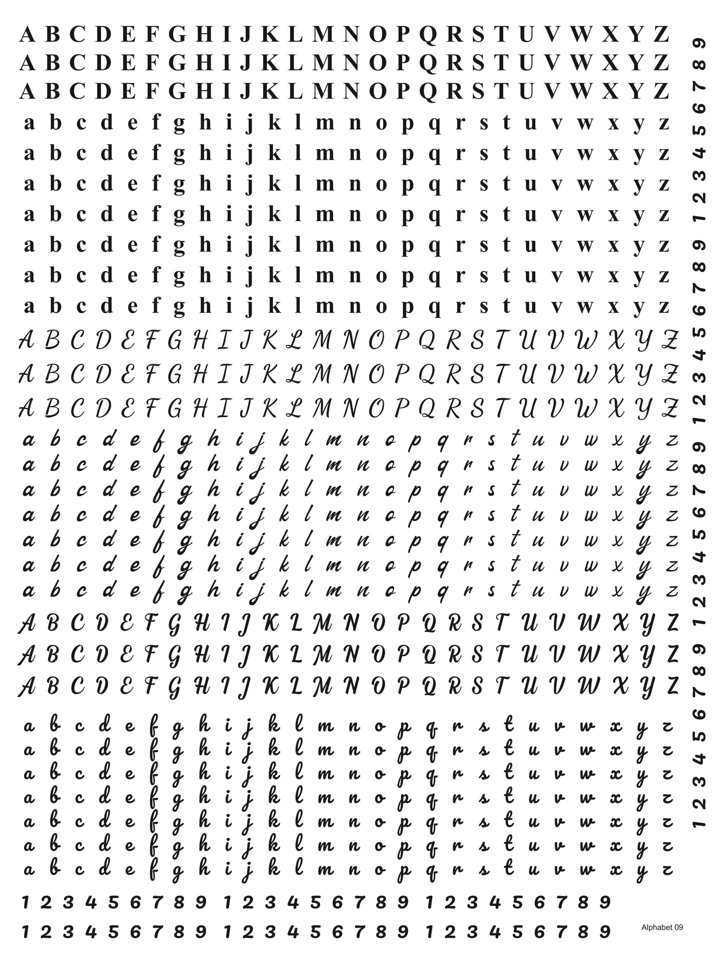 Alphabet 09 A5 Size