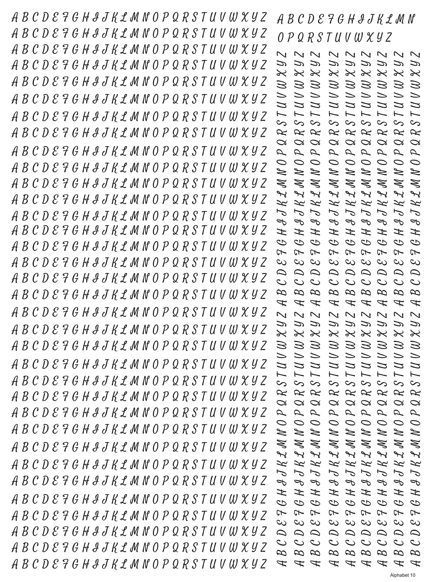 Alphabet 10 A4 Size