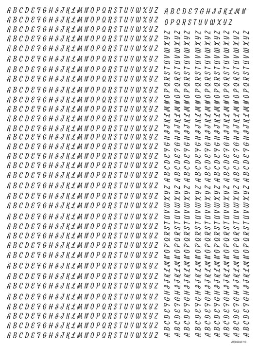 Alphabet 10 A4 Size