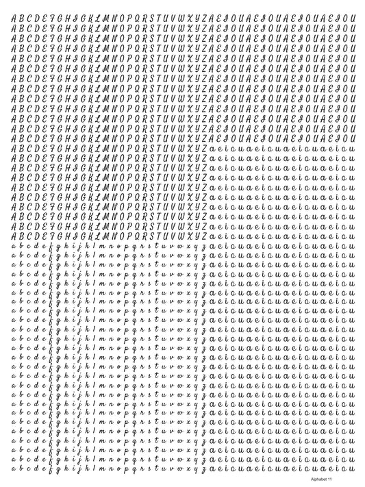 Alphabet 11 A4 Size