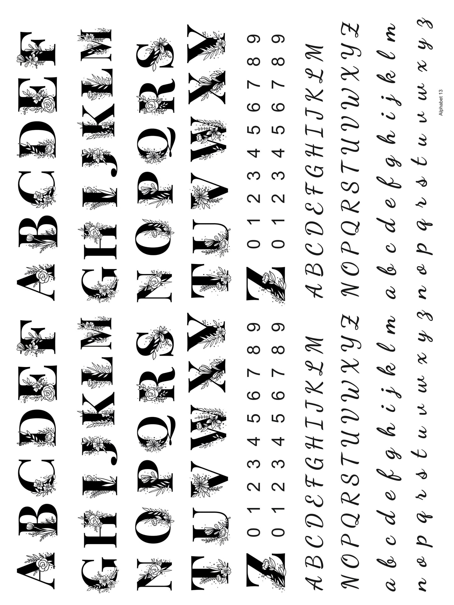 Alphabet 13 A4 Size