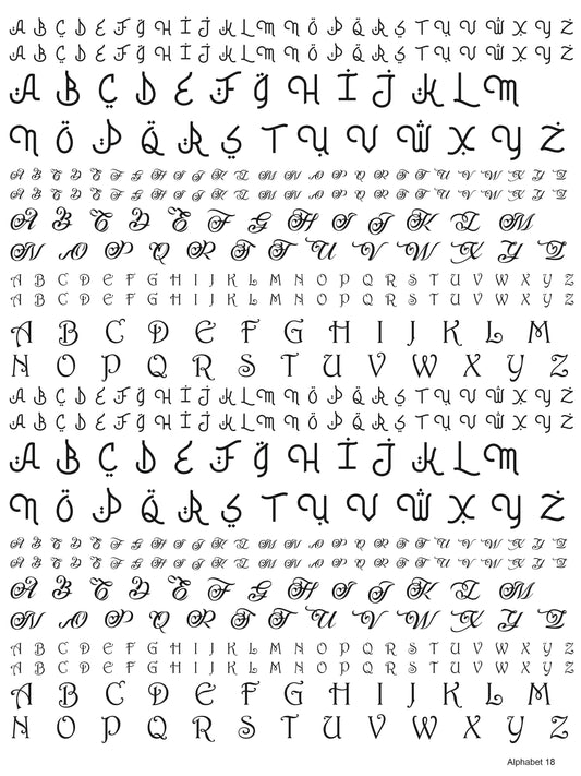 Alphabet 18 A4 Size