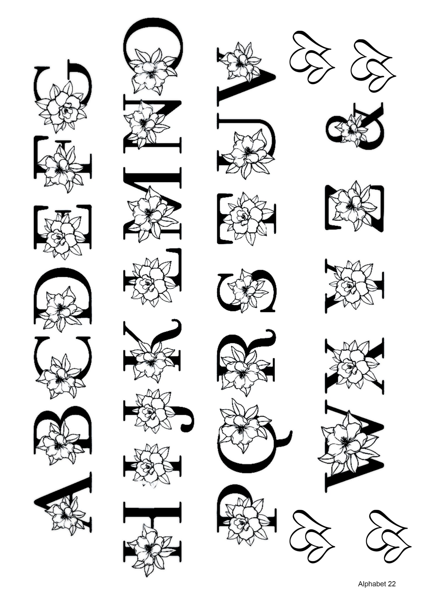 Alphabet 22 A4 Size