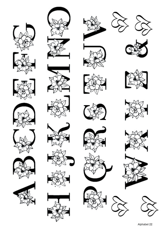 Alphabet 22 A4 Size