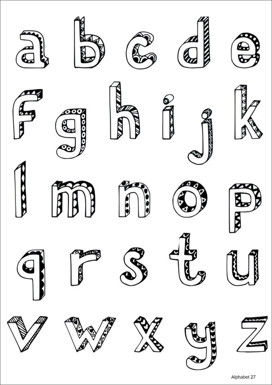 Alphabet 27 A4 Size