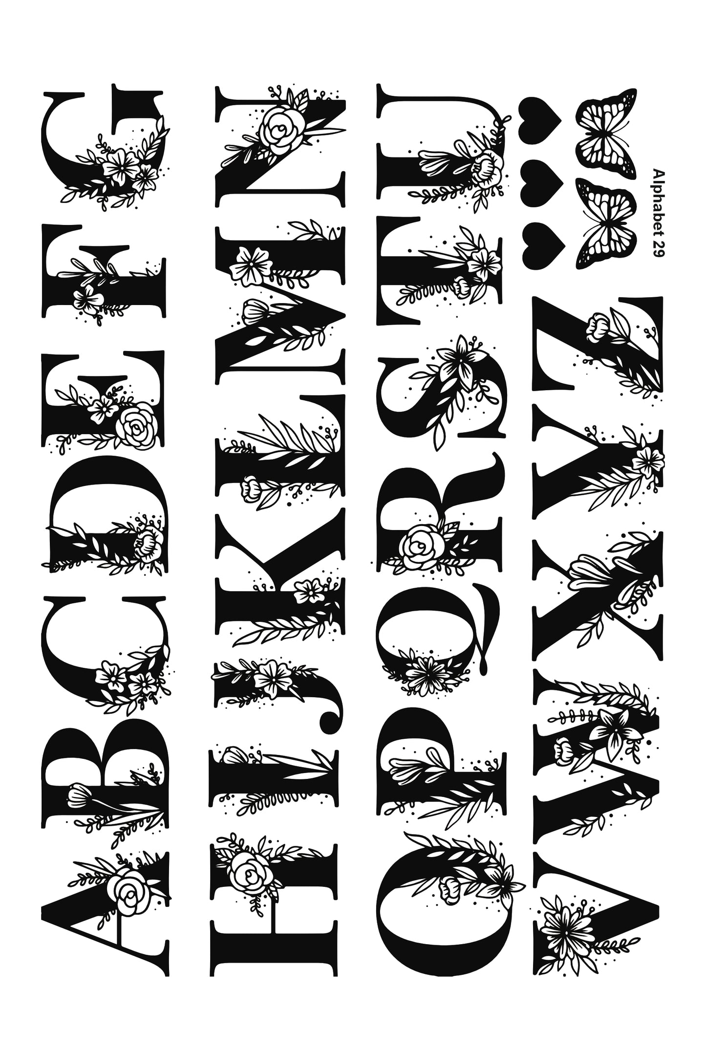Alphabet 29 A4 Size