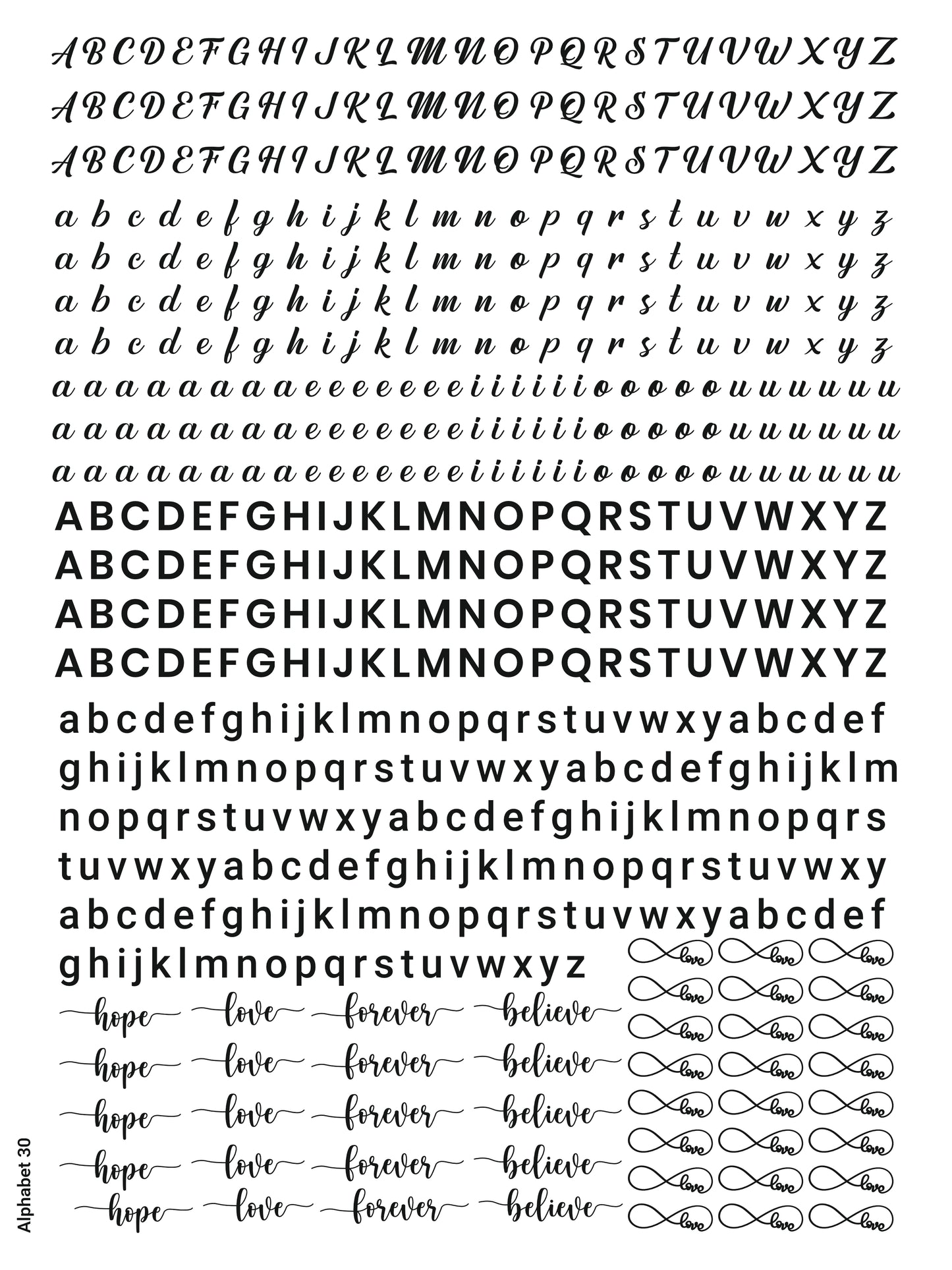 Alphabet 30 A4 Size
