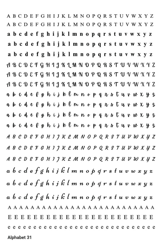 Alphabet 31 A4 Size