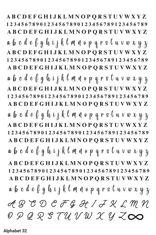 Alphabet 32 A4 Size