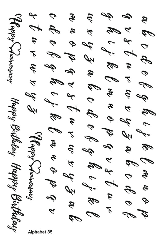 Alphabet 35 A4 Size