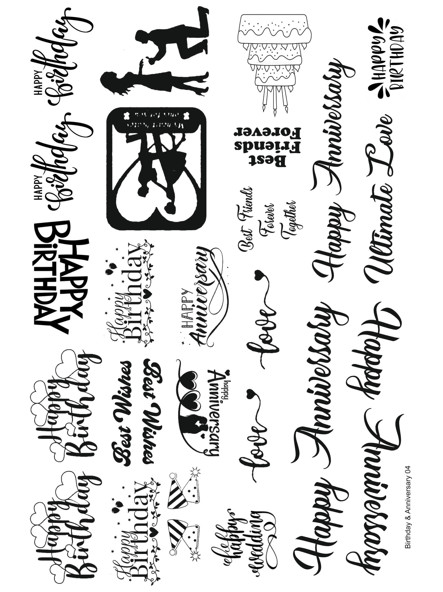 Birthday & Anniversary 04 A4 Size