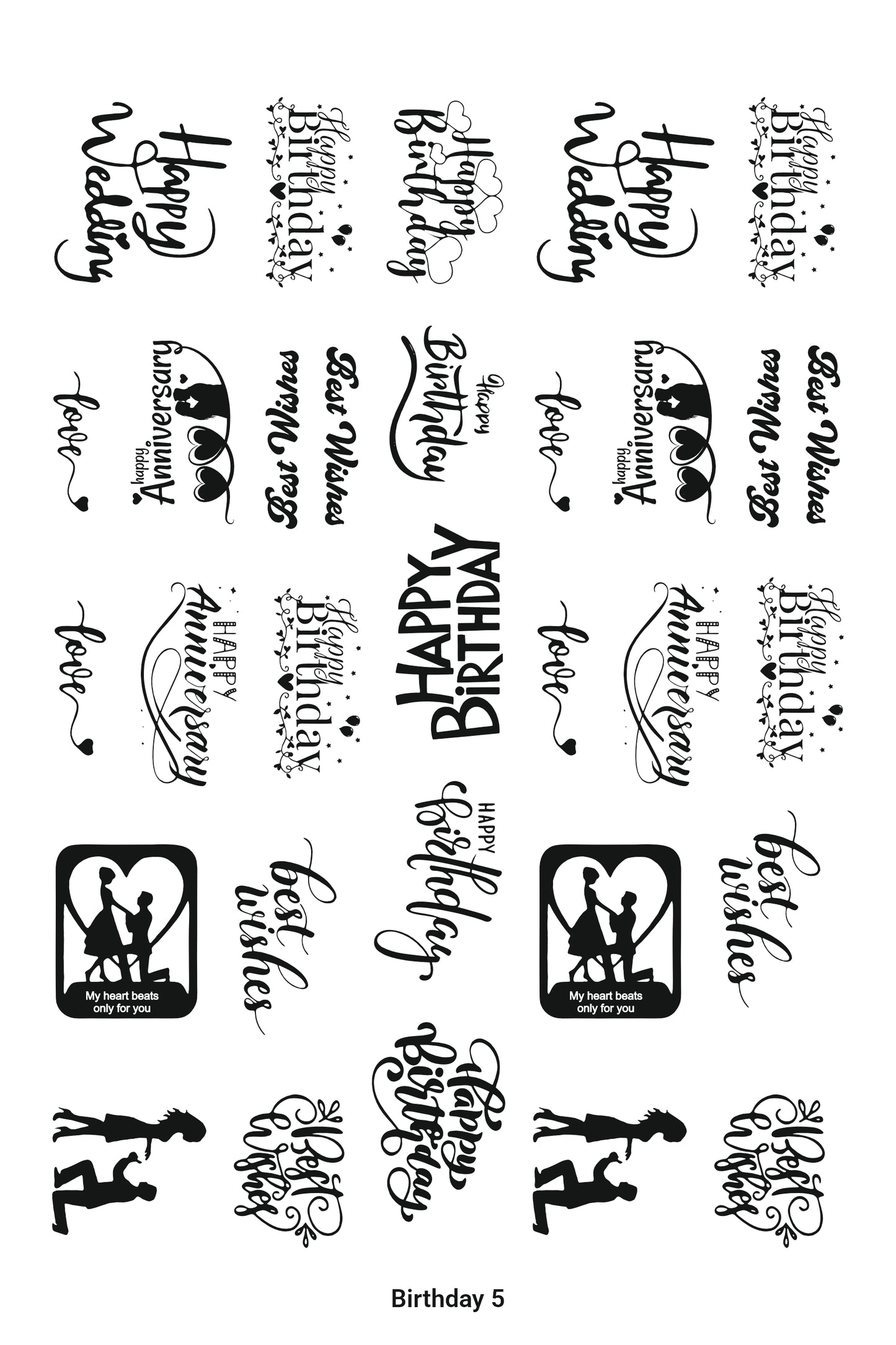 Birthday & Anniversary 05 A4 Size