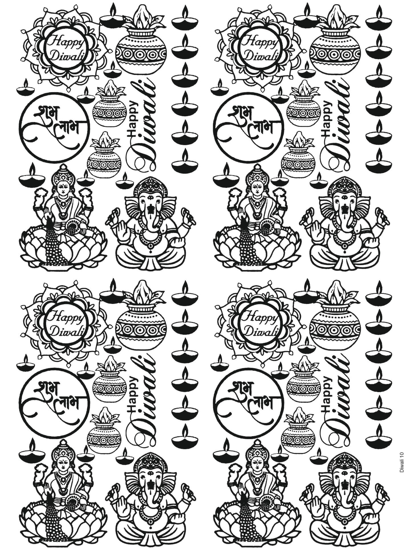 Diwali 10 A4 Size